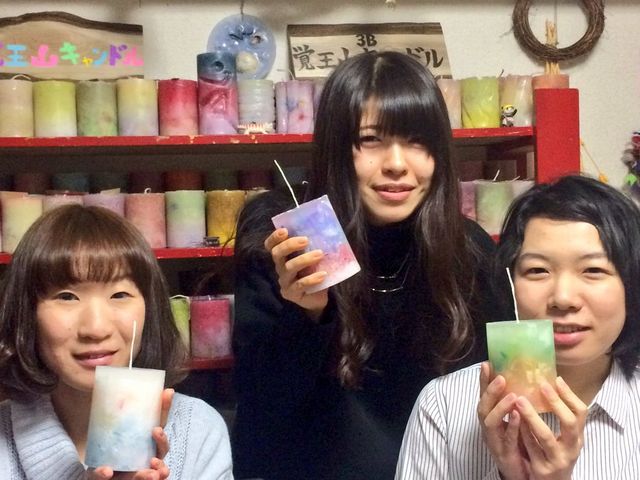お客様スナップです。女子会でも!_名古屋手作り体験ワークショップ教室 candle shop cafe 覚王山キャンドル
