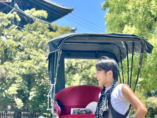 五重塔と俥夫_人力車えびす屋奈良