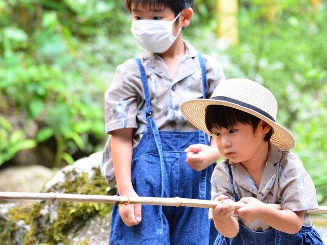 敷地内ではます釣りも楽しめます♪_岩寿荘