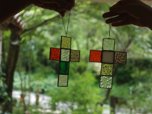クロスオーナメント。_ZaZa glass work