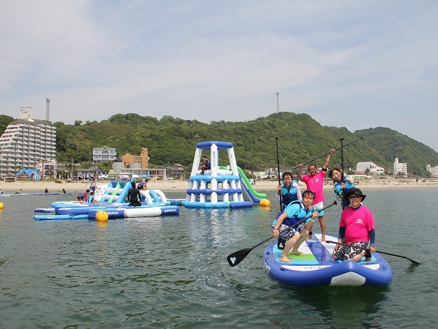 イベントでウオーターパークが登場!!_SUP SHOP海楽 内海本店