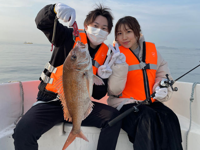 お見事です♪_釣り船 有明浜遊び体験