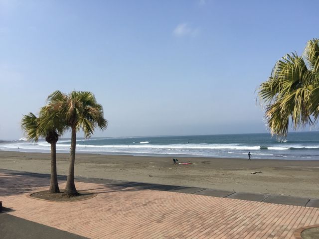 クラブの目の前から、西側は、初心者サーフィンに最適な波が立ちます。_SURF CITY 宮崎