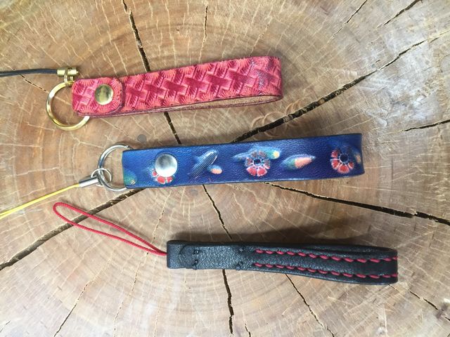 刻印と染色で作るキーホルダー(材料費込み)_Luckysoul
