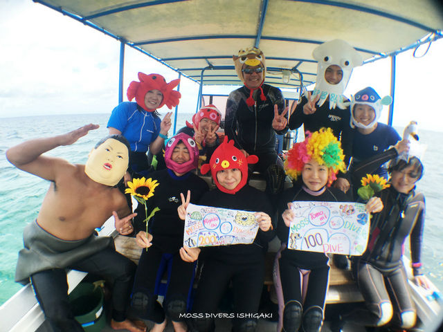 記念ダイブも全力でお祝いします〜♪_ダイビングセンター MOSSDIVERS