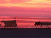 有明浜に沈む夕陽 絶景の写真2