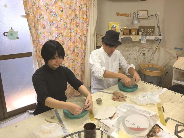 デートなどでお揃いの器を作ったり。_陶芸dakota工房