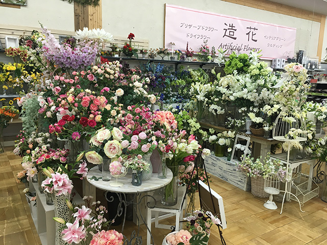 造花、プリザーブドフラワーなど多数ございます_アークオアシス仙台泉店
