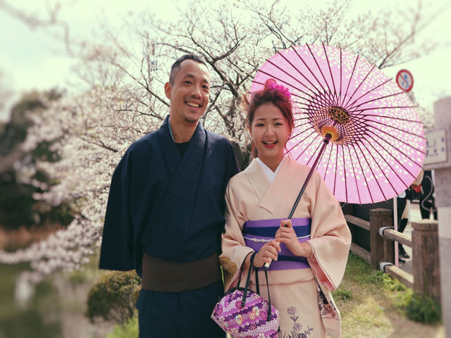 カップルプランもございます。男性用の着物のもちろんご用意しております。_KIMONO Challenge