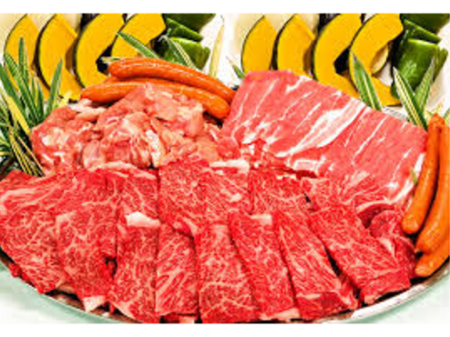 肉盛りつけ一例_バーベキューガーデンルピナス河口湖