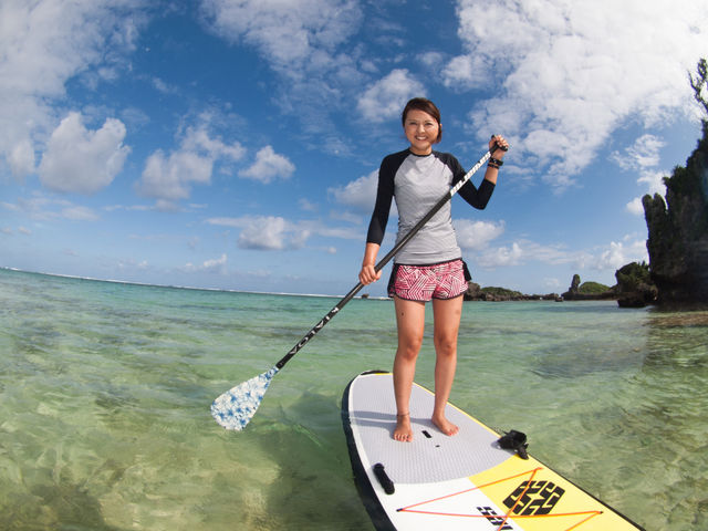 人気のSUPクルージングコース♪沖縄の海をいつもとは違う視点でお楽しみいただけます!_SEAJOY