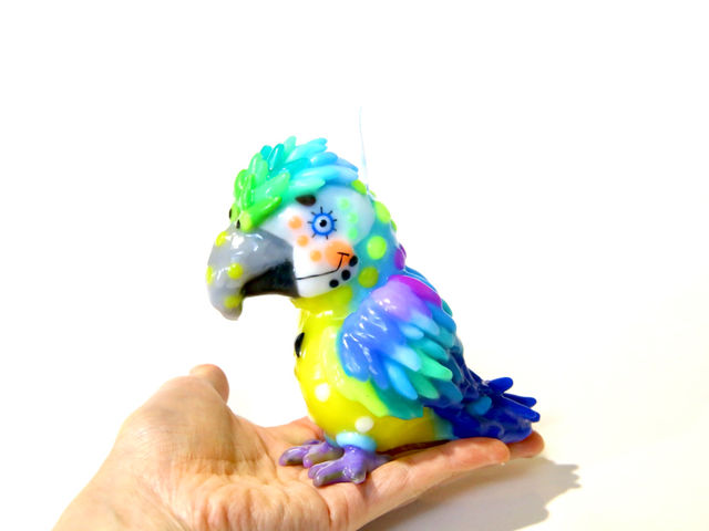 手乗りインコも作れます。_Acandle