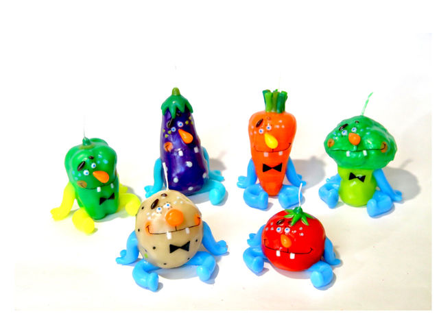 擬人化のお野菜キャンドルも作れますよ。_Acandle