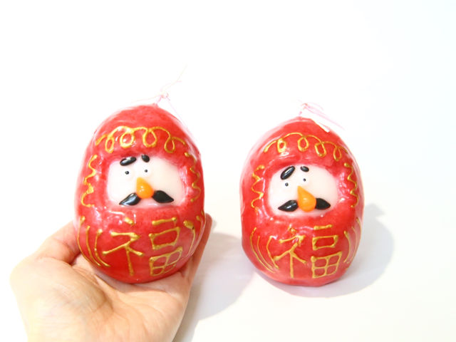 縁起物のダルマも作れます。_Acandle
