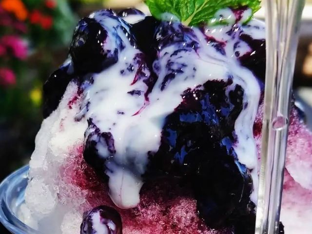 一番人気のブルーベリーごろごろかき氷_Sachi Blueberry Farm