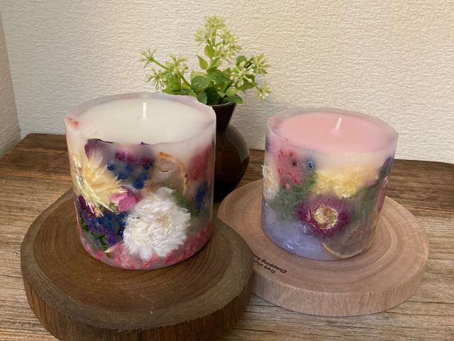 花とキャンドルhappy candle