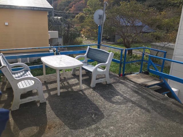 天気が良い日、2階テラス席でランチも楽しめます。_北海道ダイビングショップ Poseidon