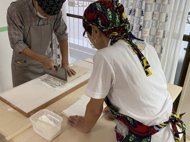 お一人でじっくりと打っていただきました。_そばうちくらぶ わくわく