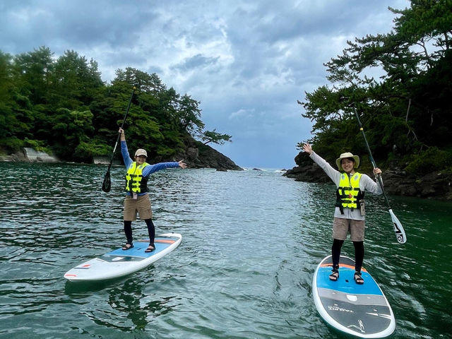 大自然満喫中です!_Banks SUP Academy福井ベース