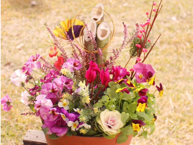 季節の花苗で作る寄せ植え体験_Greenlife Yoshimura