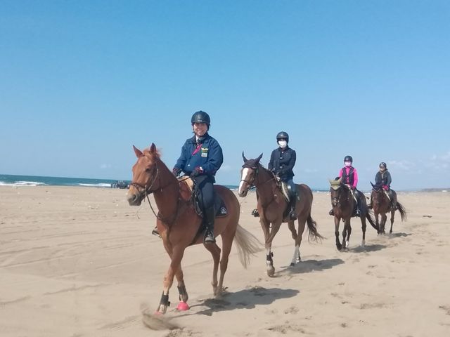 内灘海岸の横なので、継続すれば、いつかは海へ_ヴィテン乗馬クラブ・クレイン金沢