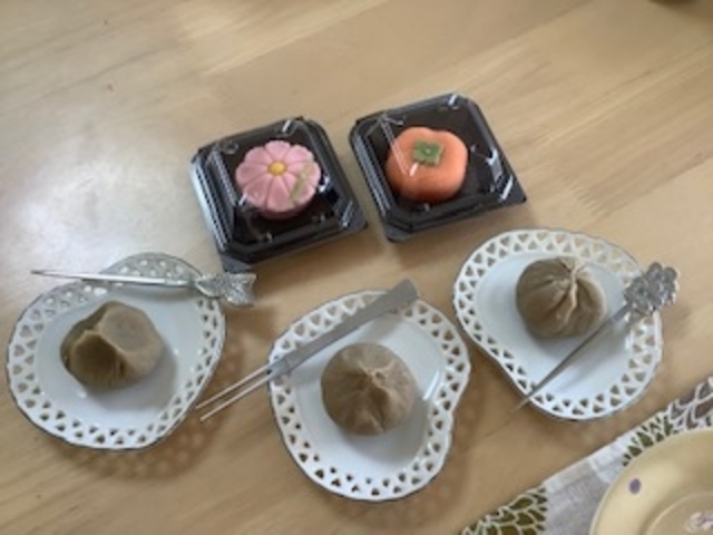 初秋の和菓子と栗の茶巾絞り_自然香房 花みずき