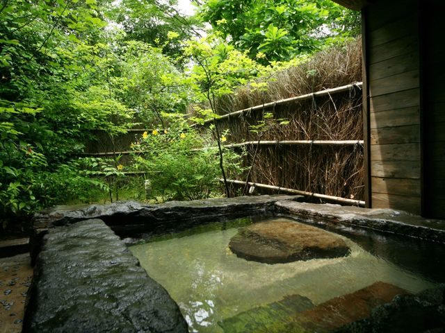 源泉かけ流しの露天風呂です。_手塚ryokan