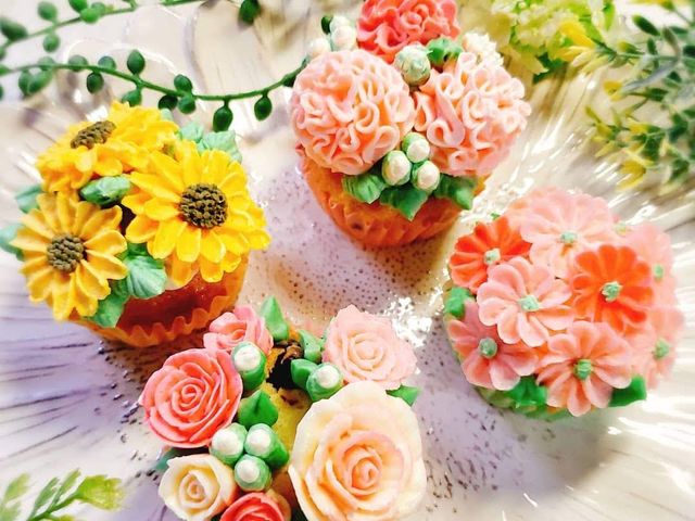 フラワーケーキ体験レッスン_Afro bouquet