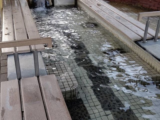 湯の川温泉足湯「湯巡り舞台」