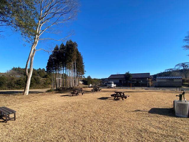 日当たりのいい広場にベンチもございます。_どうぶつふれあい広場 PLAY KNOLL