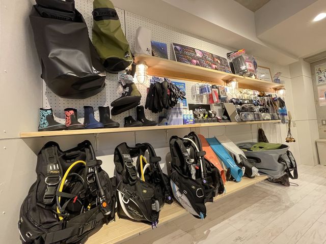 ダイビング器材も取り揃えております。_トゥルーノース船橋