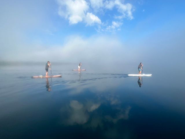 朝イチSUPでは雲海の中に・・?!_屈斜路湖 SUP CLUB
