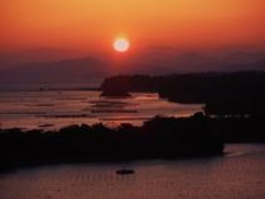 英虞湾の夕景の写真1