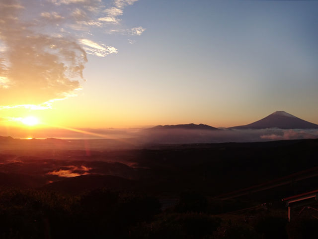 十国峠からの夕陽_十国峠ケーブルカー
