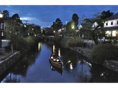 夜のくらしき川舟流しの写真1