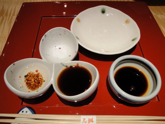 にんにくオイルと塩、醤油。_郷土料理光琳