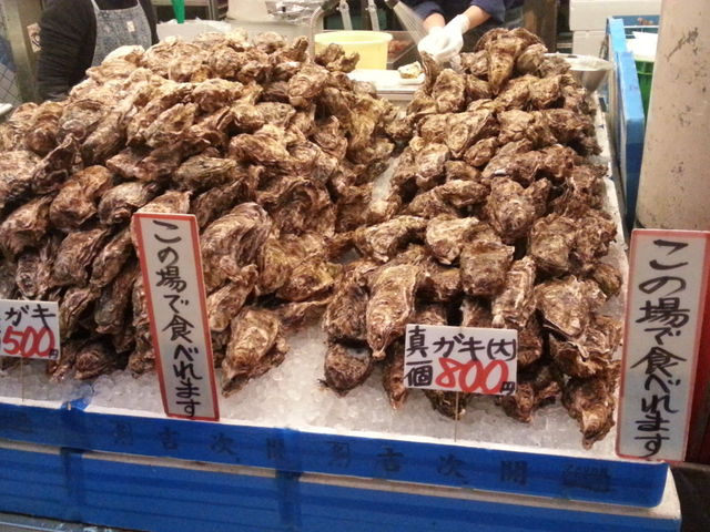 生ガキ食べさせてくれます_近江町市場