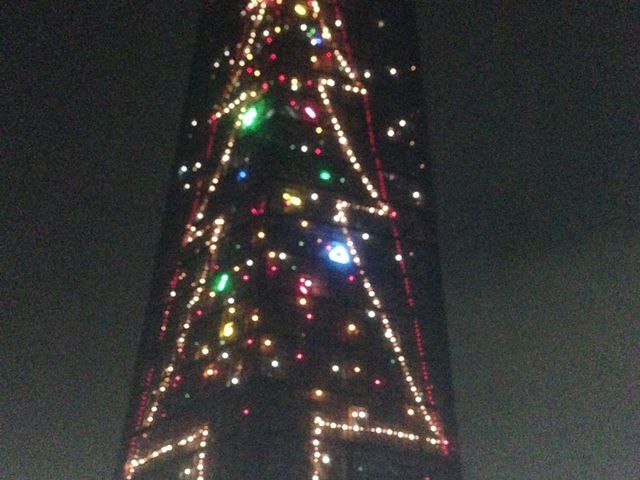 クリスマス限定のイルミネーションでした。_千葉ポートタワー