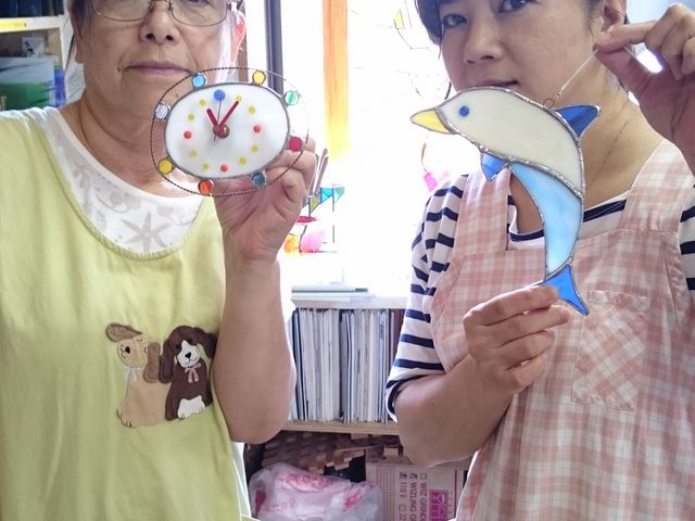 体験してきましたぁ
_ルミネステンドグラス工房