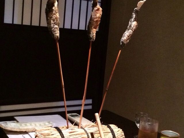岩魚の塩焼きです。_長生館