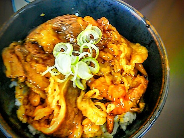 カルビ丼450円(単品)_麺道蘭二戸店