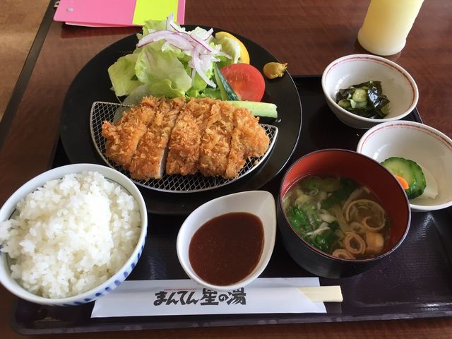 上州麦豚とんかつ定食_まんてん星の湯