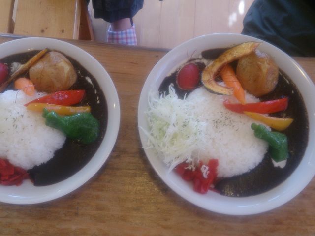 収穫菜カレーのSサイズとMサイズ_アワグラス