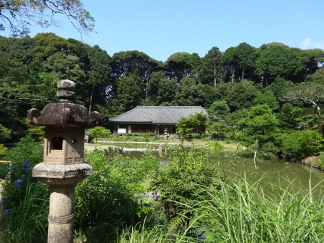 池越しの本堂_浄瑠璃寺