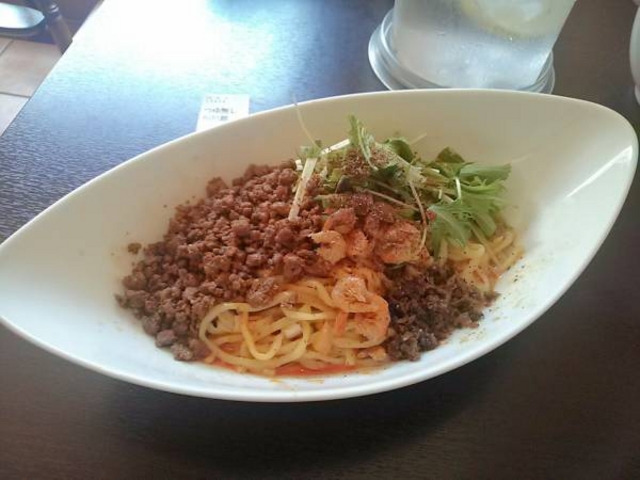 つゆ無し担担麺(三辣)。_四川担担麺 阿吽
