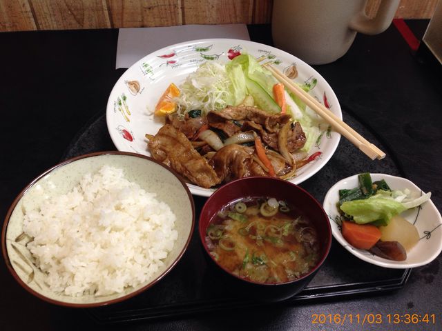生姜焼き定食だったと思います(^_^;)_らーめん喰った楼