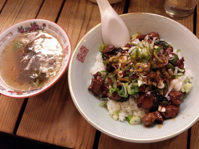 純レバー丼。_支那そば屋 蘭丸