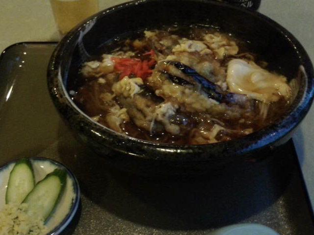 なす天あんかけ蕎麦_そば茶屋やま咲