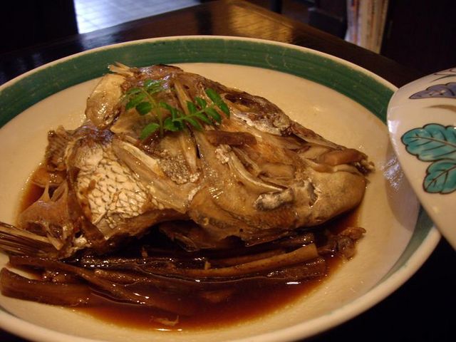 鯛の粗焚き_お食事 地魚料理 きらく