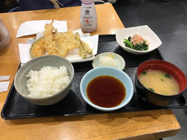 天ぷら定食690円_天丼てんや千歳空港店